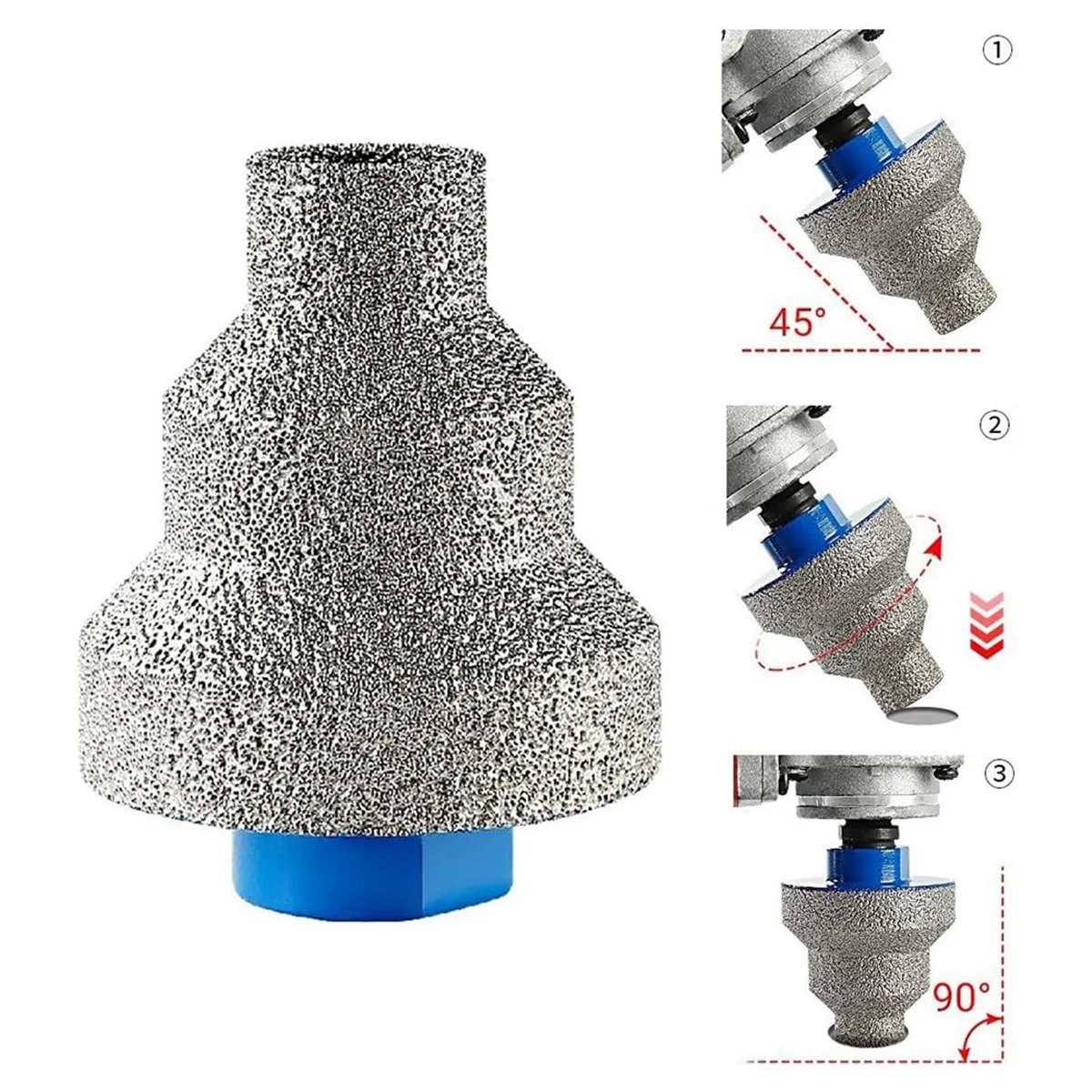 

ABNJ Алмазные сверла для снятия фаски для плитки, мрамора, стекла, керамики, сверла с зенковкой, 2 шт.