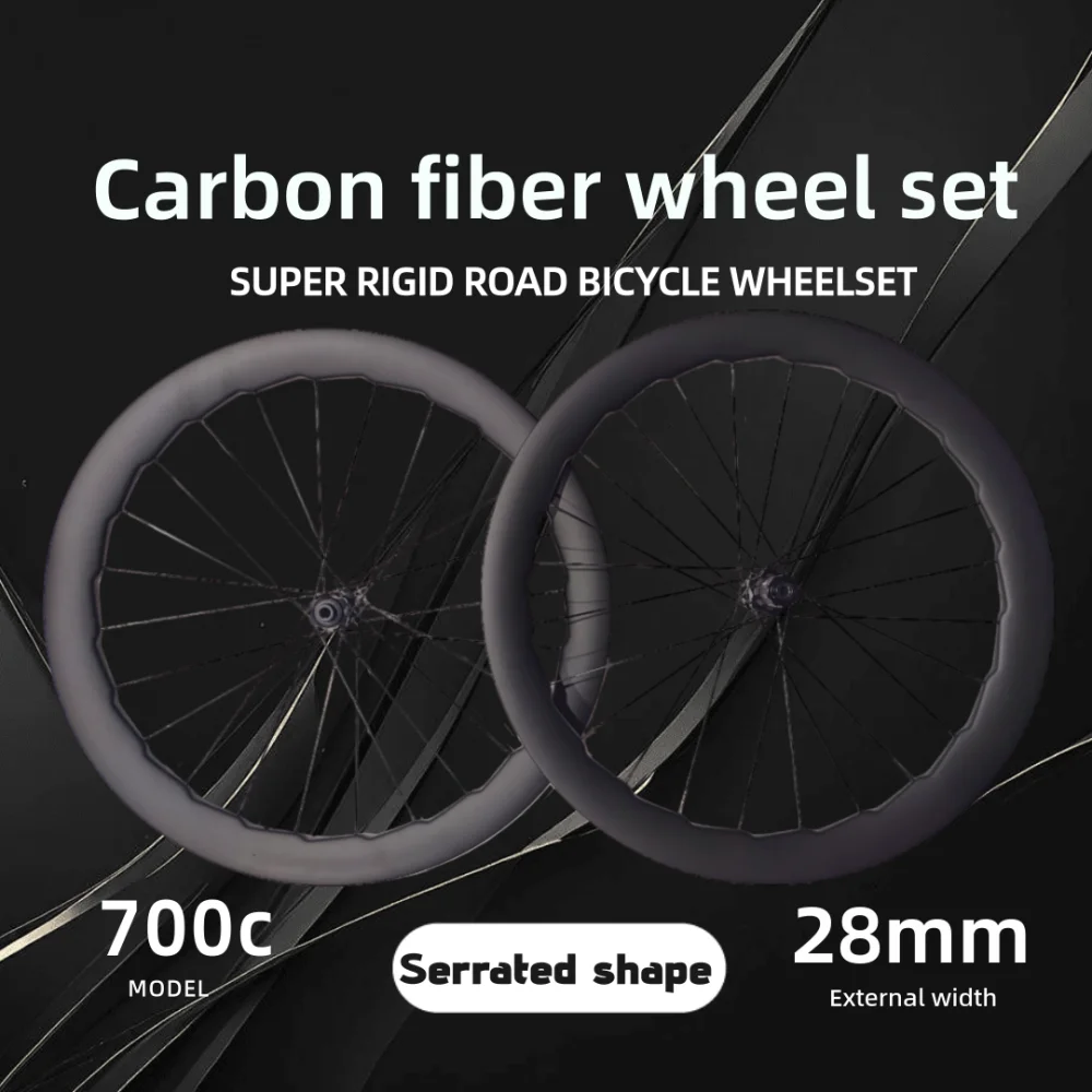 2024 Full Carbon Bike Wheelset Ultralight Ceramic Bearing  Clincher Tubless Disc Brake Road Ratchet 36T Hub Bicycle Rims Parts