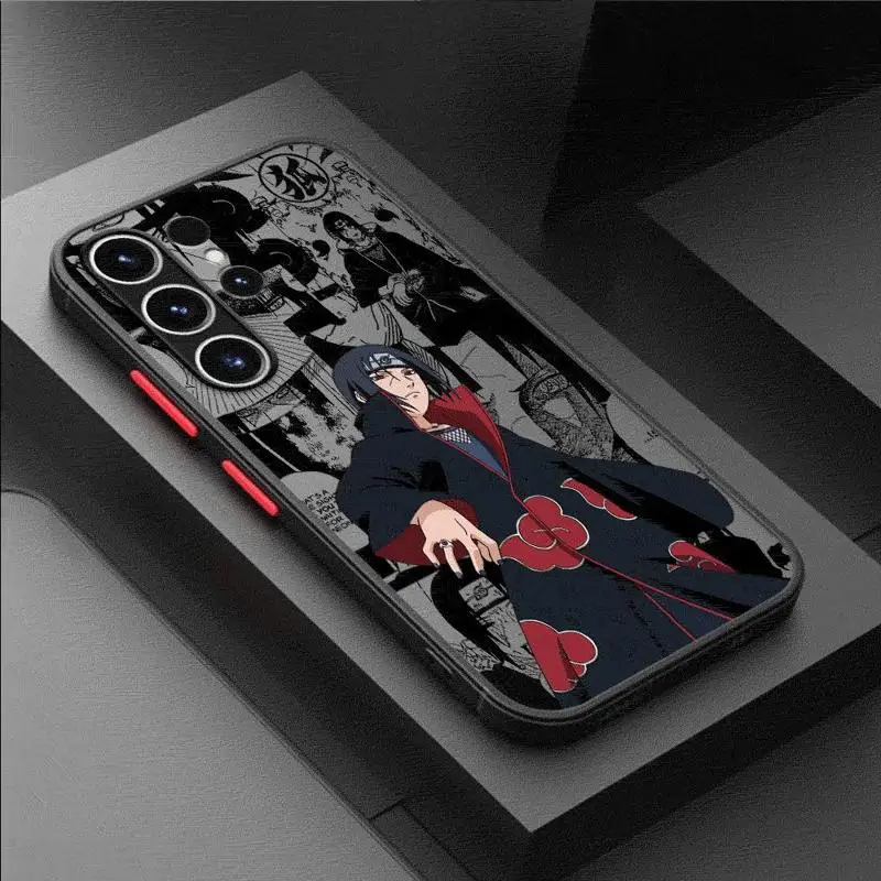 Narutos-ITACHIs Matte Case For Samsung Galaxy S24 S22 S23 S20 S21 FE S10 Plus Capa Note 20 Ultra 10 Lite Phone Fundas