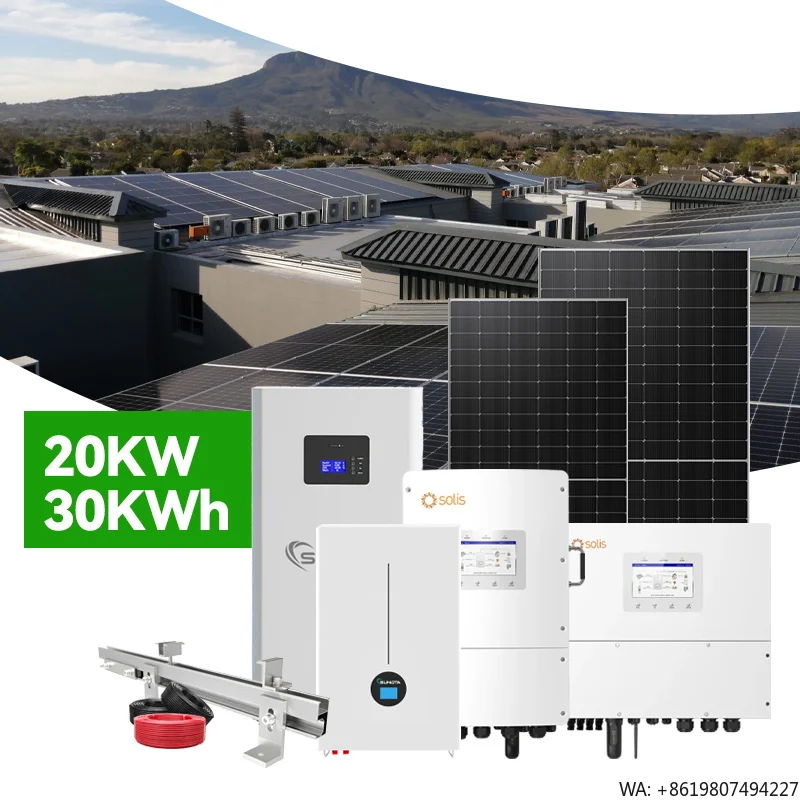SUNDTA Hybrid 20kW Monocrystalline Silicon Solar Energy Kit MPPT Controller Lithium Ion 30kwh 40kwh Batteries for Home