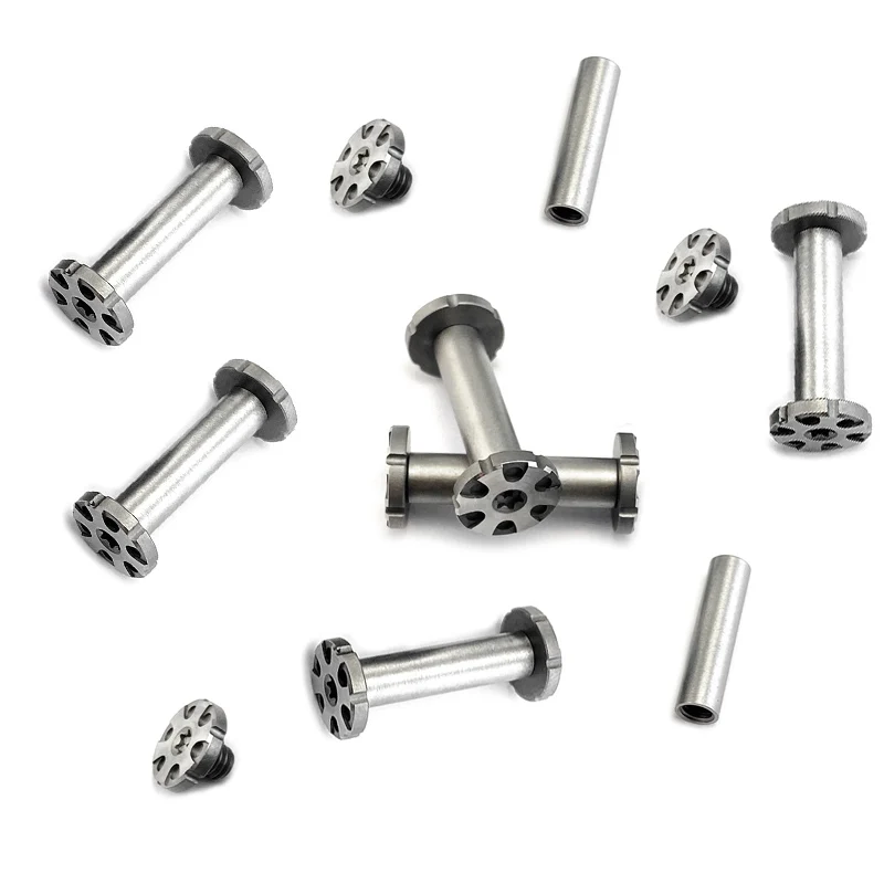 

6 Sets/lot Knife Handle Making Parts Stainless Steel Screws M4 Thread T10 Torx Button Head Spindle Nail Botl Rivet Fastener