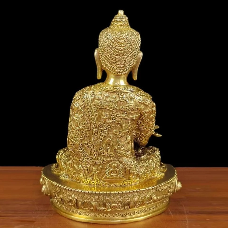 Copper Three Treasures Buddha Decoration Shakyamuni Buddha Pharmacist Buddha Home Decoration