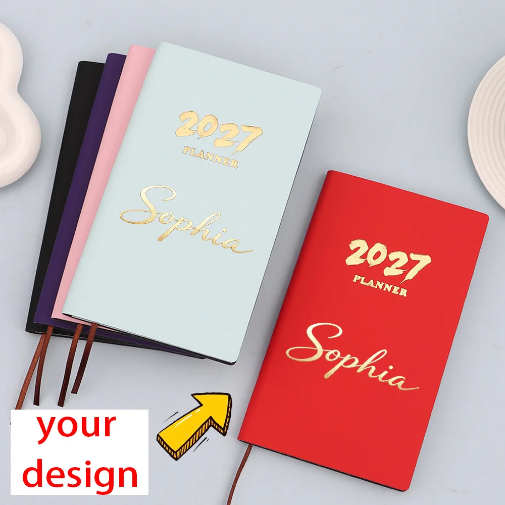 Personalized Name 2027 Calendar, Cross border English Plan, 365 day Notebook, Calendar, Business Pocket Book