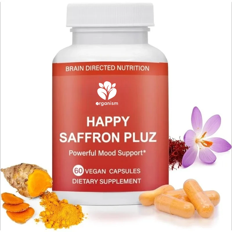 

Оптимизированный органический экстракт шафрана, куркумин и цинк для поддержки здоровья глаз, 60 капсул