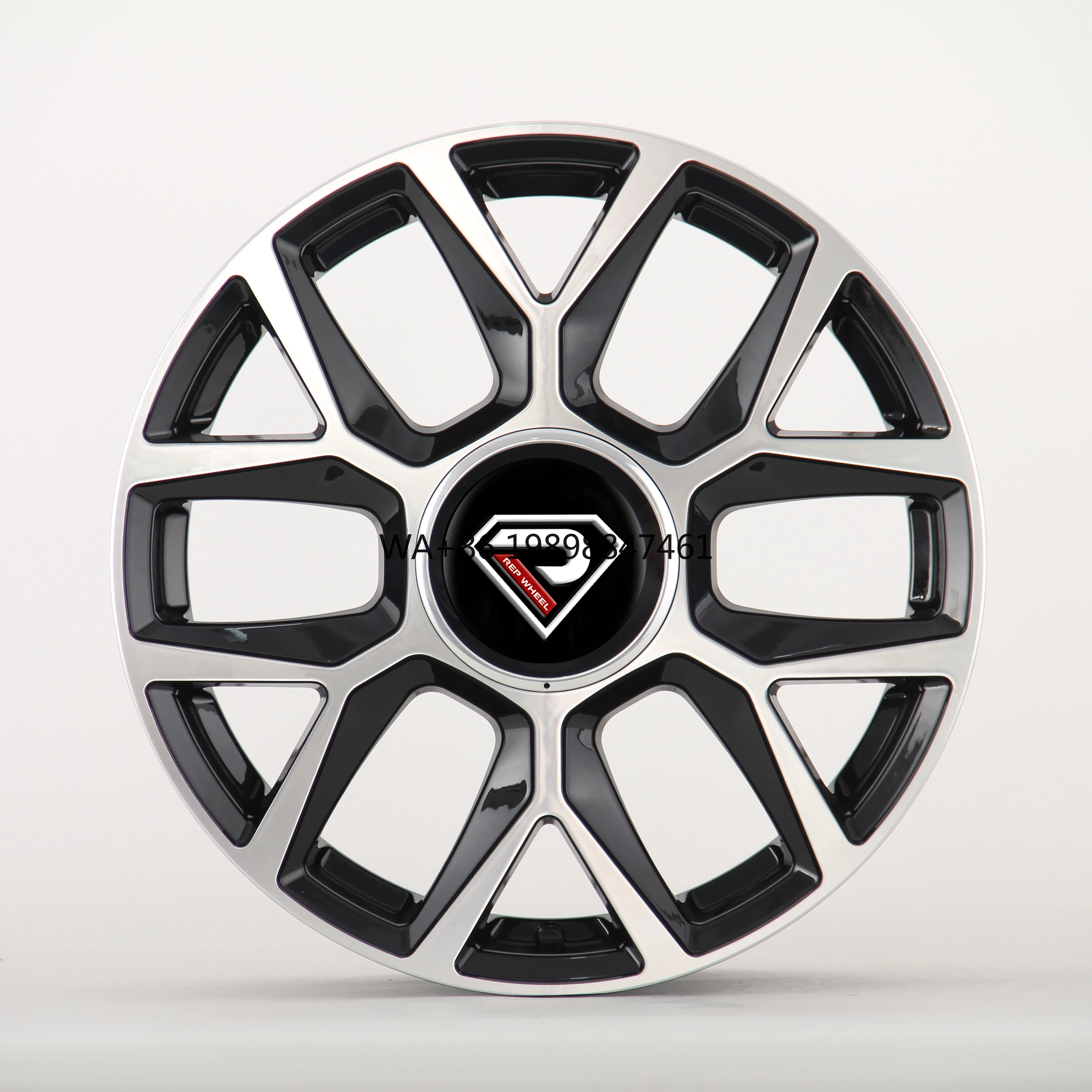 

REP 6134 Car Rims 17 Inch with 4-110 Black Machined Face Ready to Ship Wheels for VW up