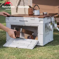 Naturehike Camping Box Large Capacity Folding Storage Box 25L 50L Home Bedside Table Outdoor Travel Picnic PP Sundry Box