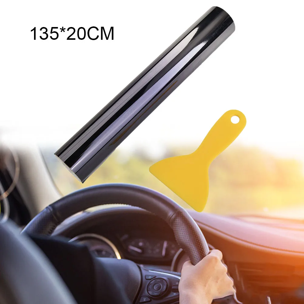 Array Car Film 1 Roll PVC 135x20CM Array Gloss Smooth Replacement Stretchable Sun Visor Strip Tint Film UV Shade