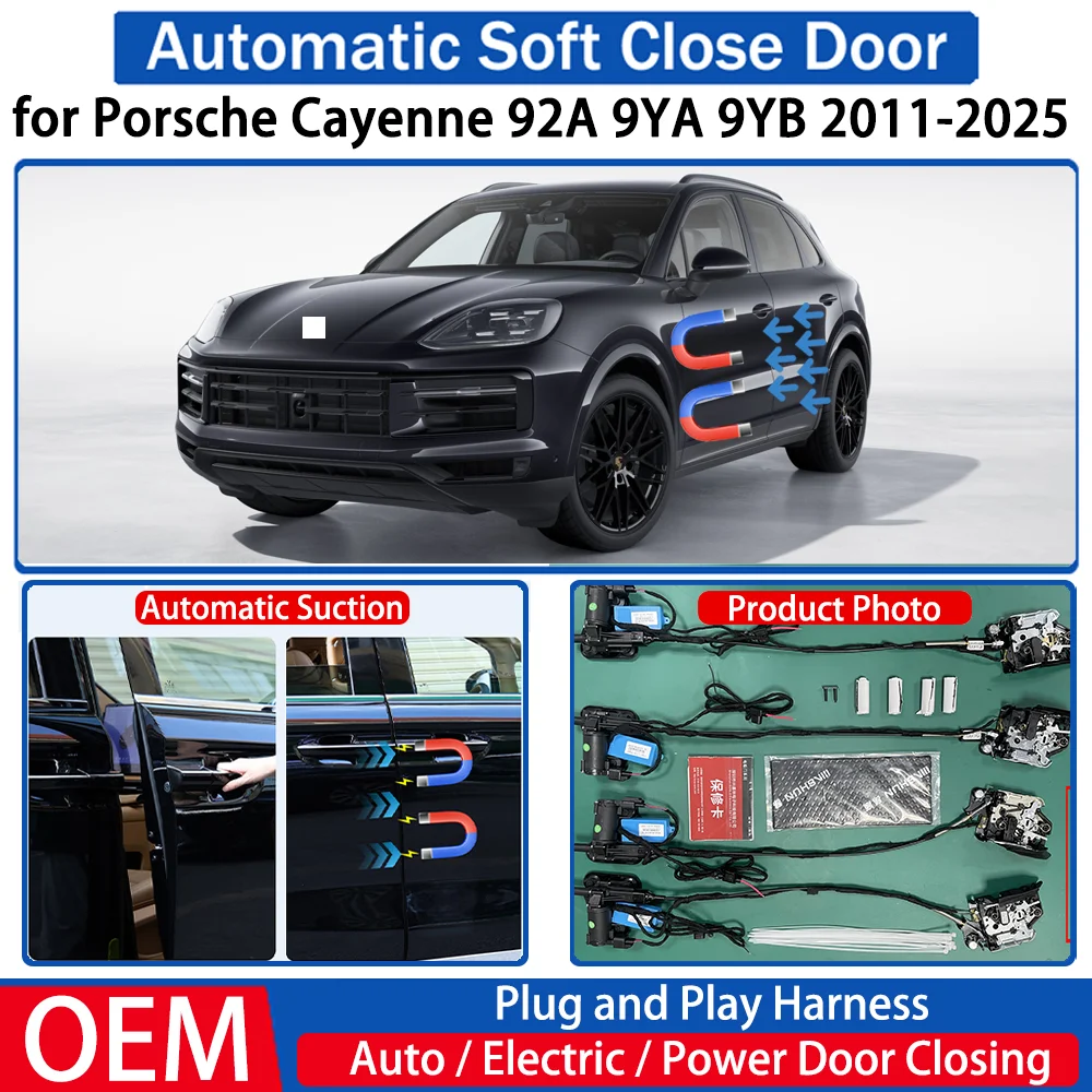 

for Porsche Cayenne 92A 9YA 9YB 2011-2025 Car Automatic Soft Close Door Electric Suction Auto Power Closing System Plug＆play