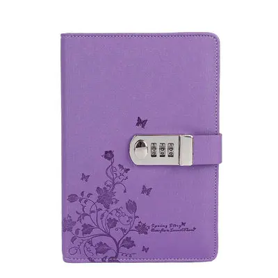 Password couple with lock office diary thickened Japanese and Korean hand ledger student notepad stationery notebook