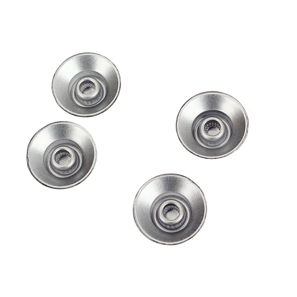 

4 pcs Acrylic Guitar Amplifier Knobs Silver Skirted Volume Tone Control Round Amp Caps For Bass Guitar Accessory Durable