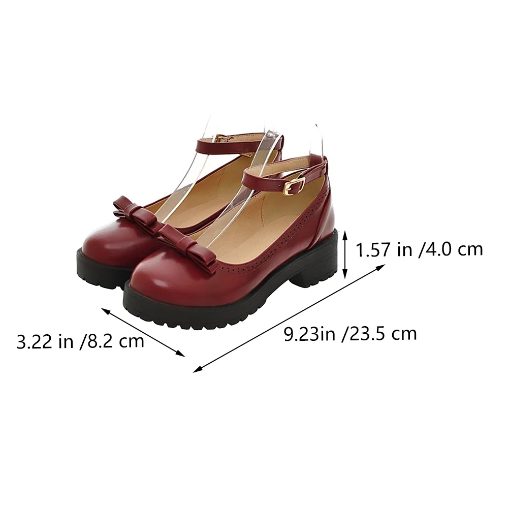 Sandálias femininas de salto alto plus size vestidos jane cinta para vermelho respirável senhora sapatos simples bowknot trabalho feminino