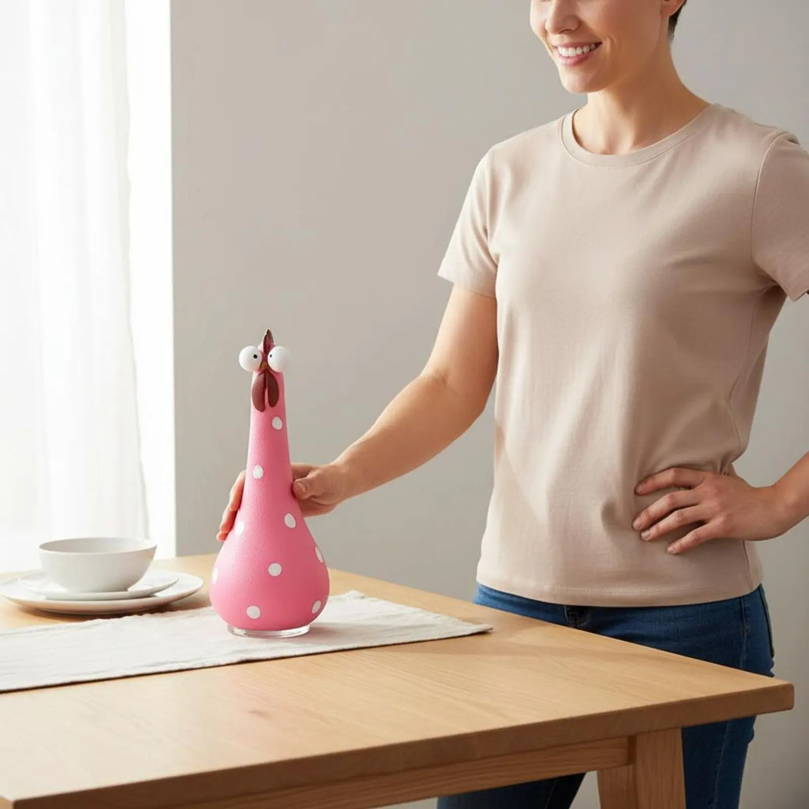 chicken-vase-colorful-long-neck-vase-home-decoration-lifelike-indoor-and-outdoor-for-desk-window-sill