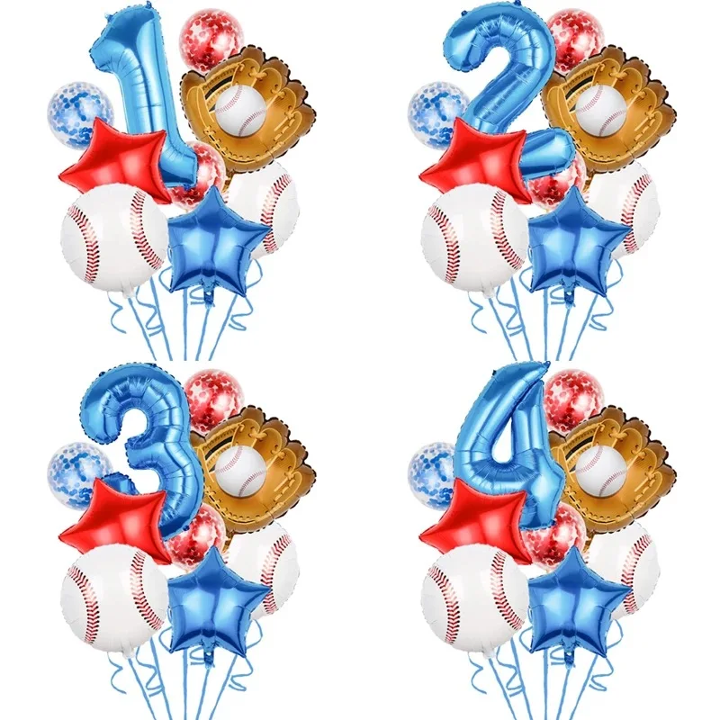 Baseball Digital One Year Sports Birthday Party Balloon Decoration