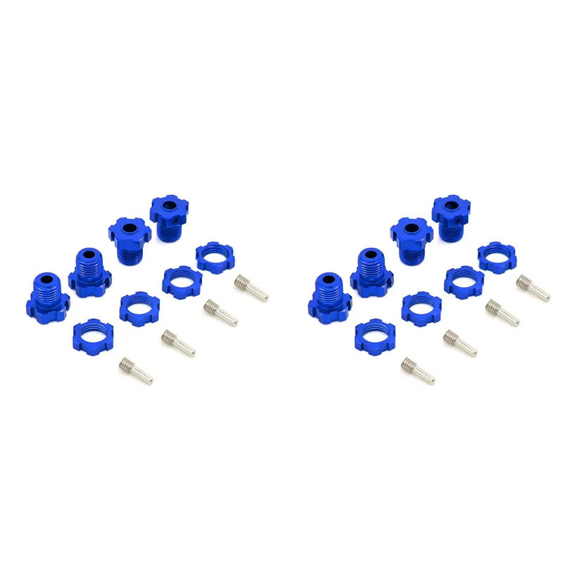 Adaptateur de moyeu hexagonal de roue cannelée en métal YSUN-8Pcs 17Mm 5353 pour Traxxas e-revo e-maxx t-maxx Revo 3.3 Summit XO-1, pièces de mise à niveau, 2