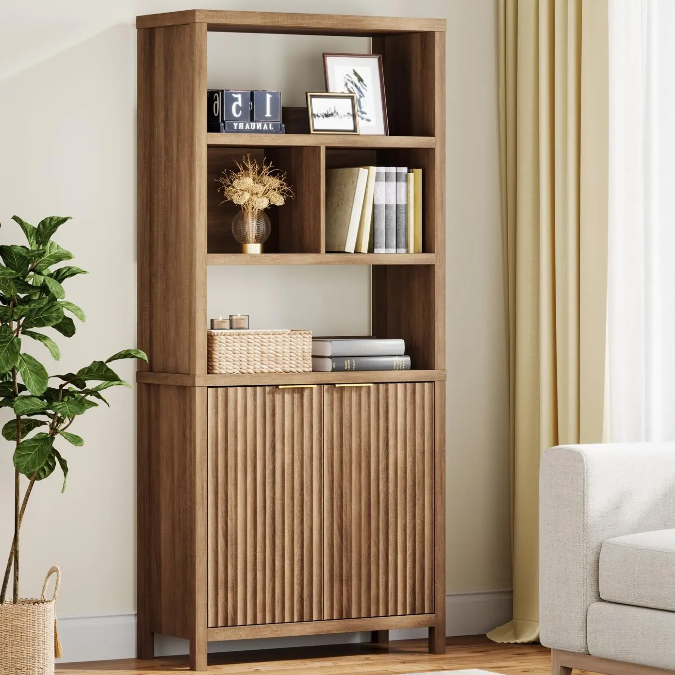 71" Fluted Storage …