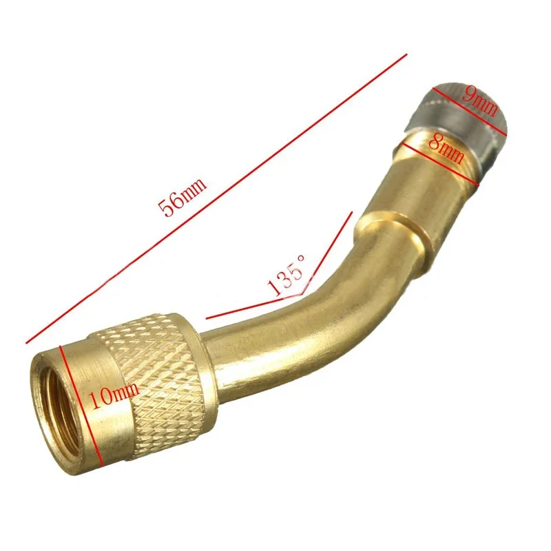 Car Motorcycle Tire Valve Extension Rod Inflatable Tube Brass 45/90/135 Degree valve Rod Inflatable Nozzle Auto Moto Accessories