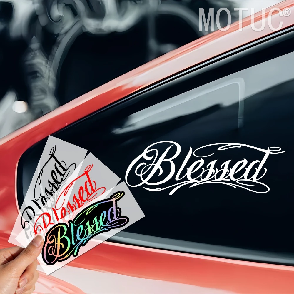 2pcs Sacred Calligraphy Vinyl Sticker, Waterproof Decal For Car Window Helmet Decor, Multi‑Color Optional, Holiday Gift