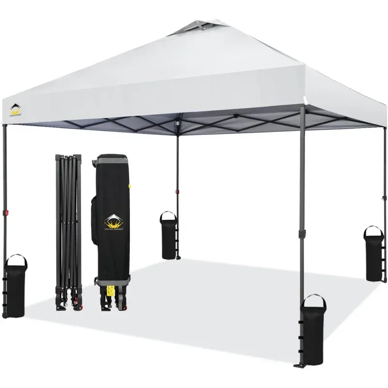 10x10 Up - Beach One Push Setup - STO-N-Go Cover Bag Events, Parties, Silver Coated Top, 3 Height & 4 Sand Bags,