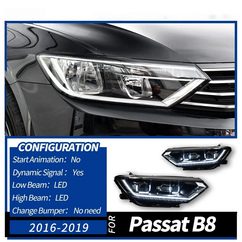 16-19 for Volkswagen for Passat Magotan B8 European Version New 6000K High Brightness LED Dual Focus Headlight Assembly Upgrade