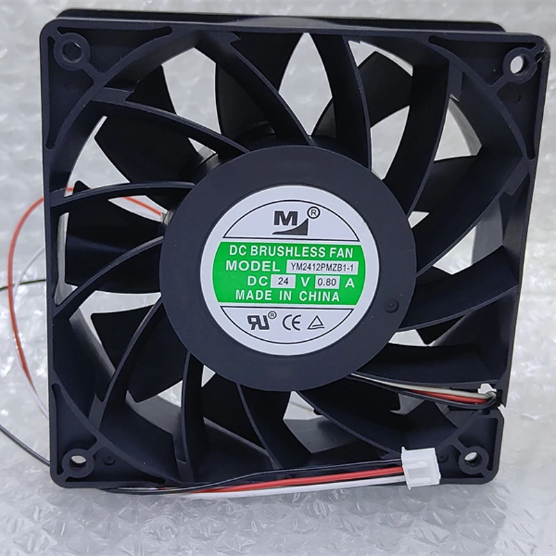 

1 шт. YM2412PMZB1-1 DC 24 В 0,8 А 120x120x38 мм 3-проводной вентилятор охлаждения с большим объемом воздуха