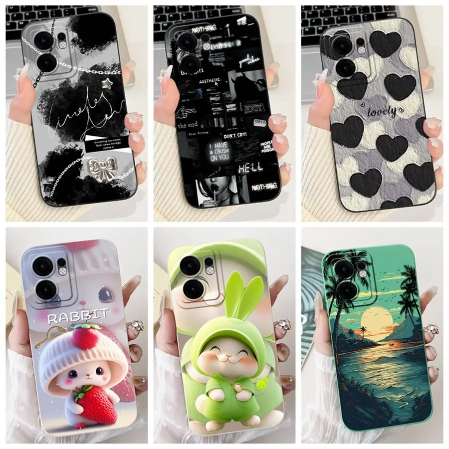 For OPPO Reno 13F 4G 5G 13 FS Case CPH2699 Back Cover Cute Cartoons Painted Soft Silicone Phone Case For Reno13 F Fundas Bumper