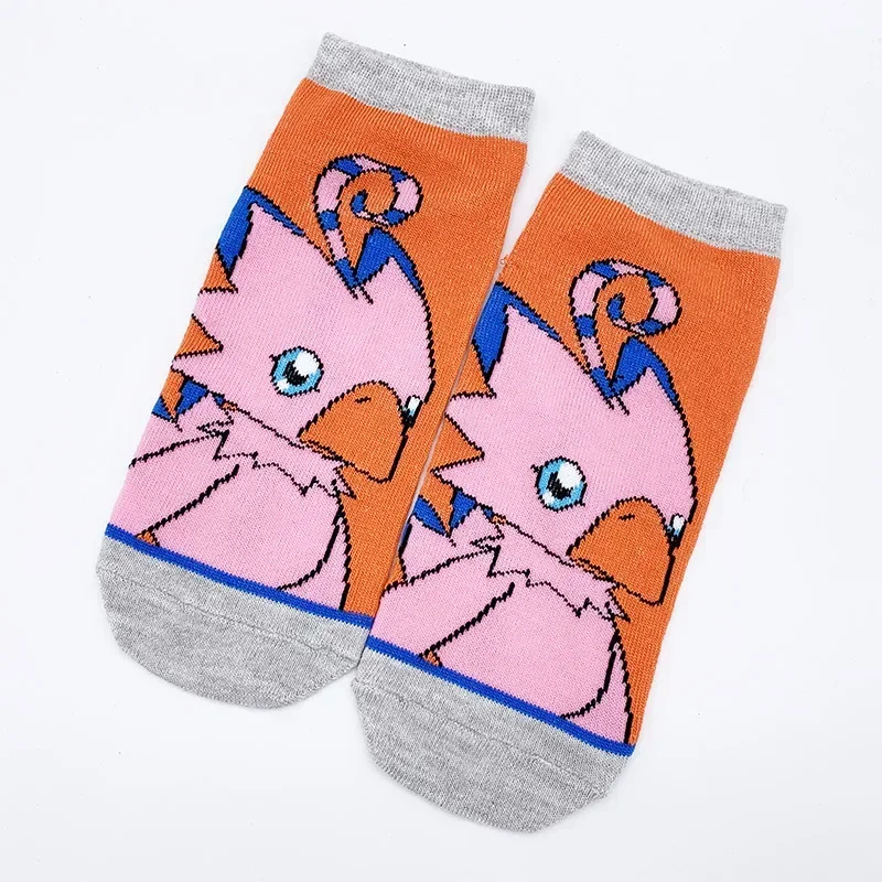 Digimon Adventure Anime Figure Agumon Gabumon Piyomon Palmon Tailmon Summer Jacquard Cotton Socks Crew Socks Adult Birthday Gift