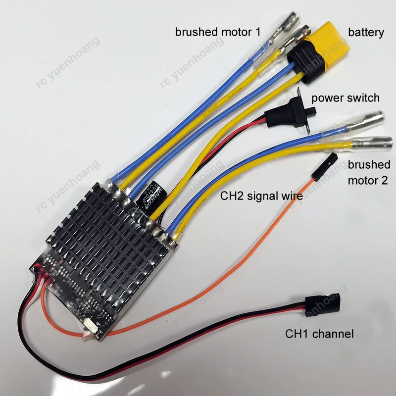 1PCS Brushed ECS 30A 2-4S Dual Channel Two-way Mini Motor Electrical Speed Controller for model Airplane RC Tank Vehicle Car