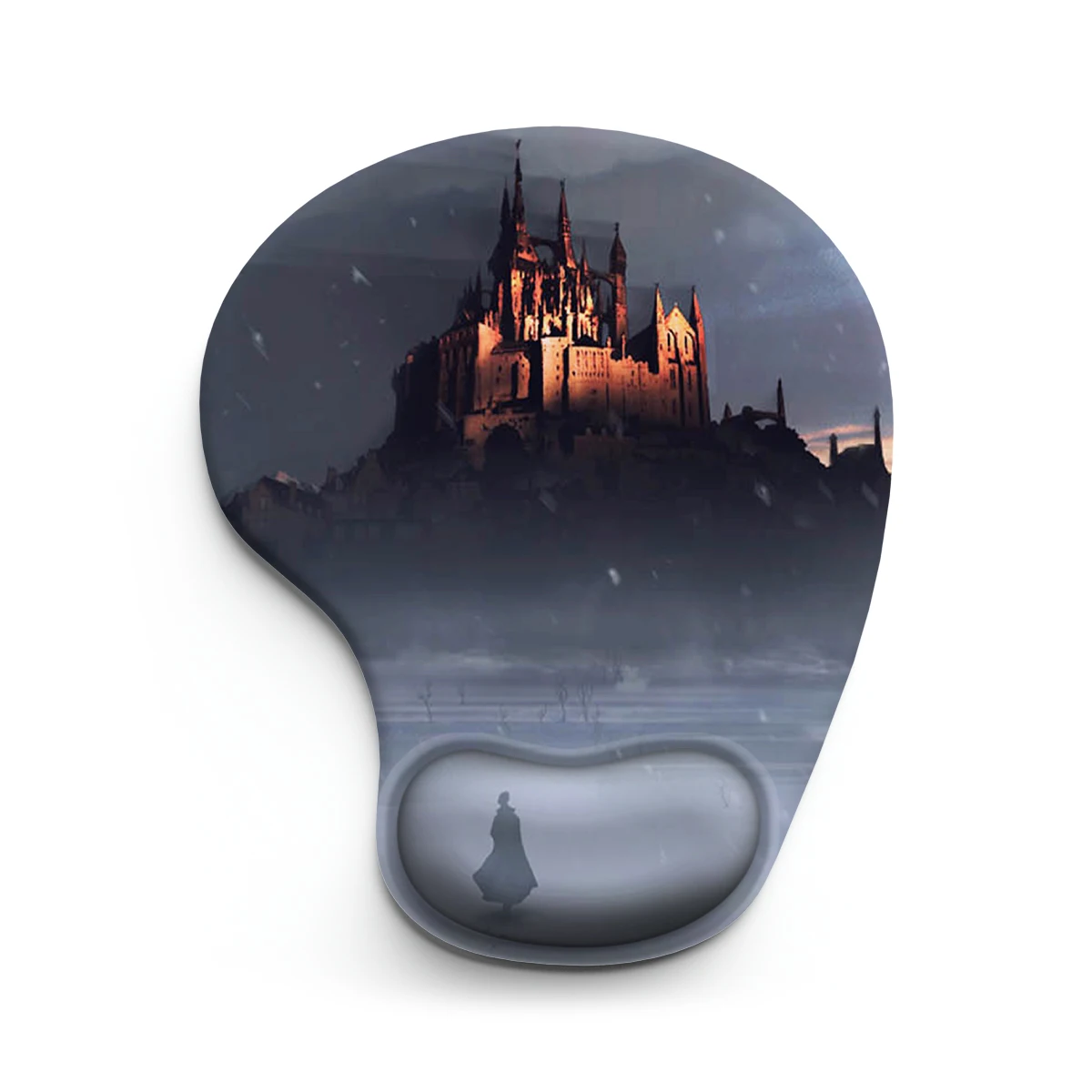 1pc  Castle In The Cold Wind Mouse Pad Wrist Ergonomic Soft Anti-Slip Wrist Rest Support Mat Computer Mouse Pad for Office  PC