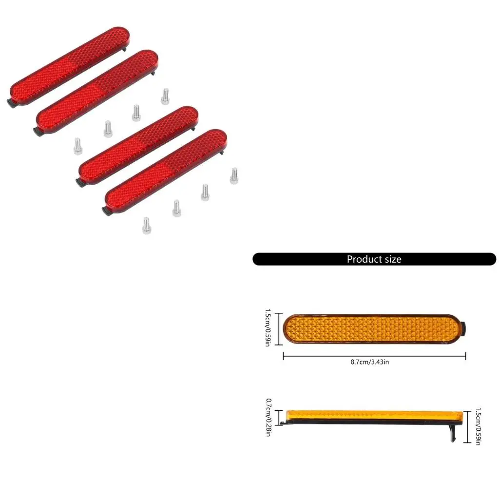 

2Set Scooter Wheel Cover Protect Shell Reflector Electric Scooter Side Reflective Strap Night Safety Decoration Part