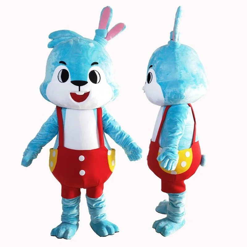 Easter EasterNew Blue Rabbit Custom Plush Promotional Cosplay Cartoon Doll Costume Halloween CostumesPascua de Resurrección