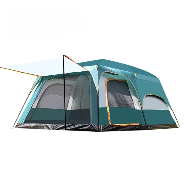 

Outdoor Double Layer Two Rooms Waterproof Family Camping Tents