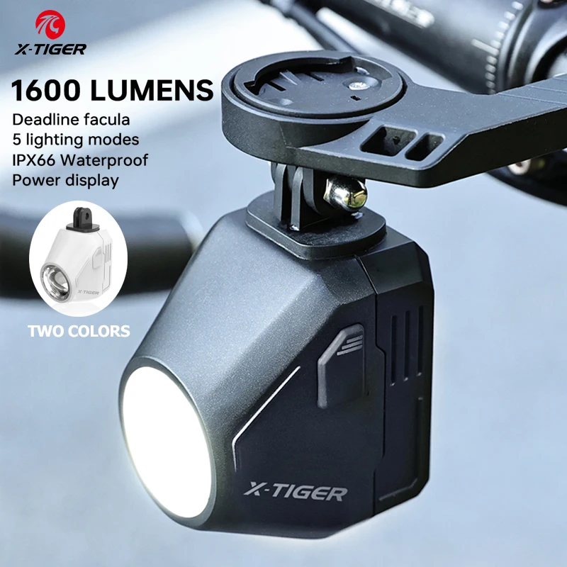 

X-TIGER Bike Headlamp 1600LM 5-Gear Wireless Remote Control Front light bicycle Aluminum Alloy IP66 Waterproof MTB Lantern