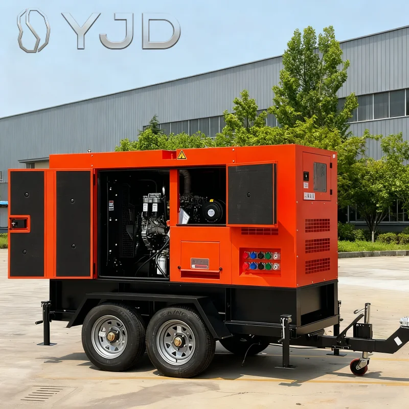 Generador Tipo Remolque de 70 kVA, Generador Diésel Perkins, Generador de Reserva de 80 kVA, 100 kVA