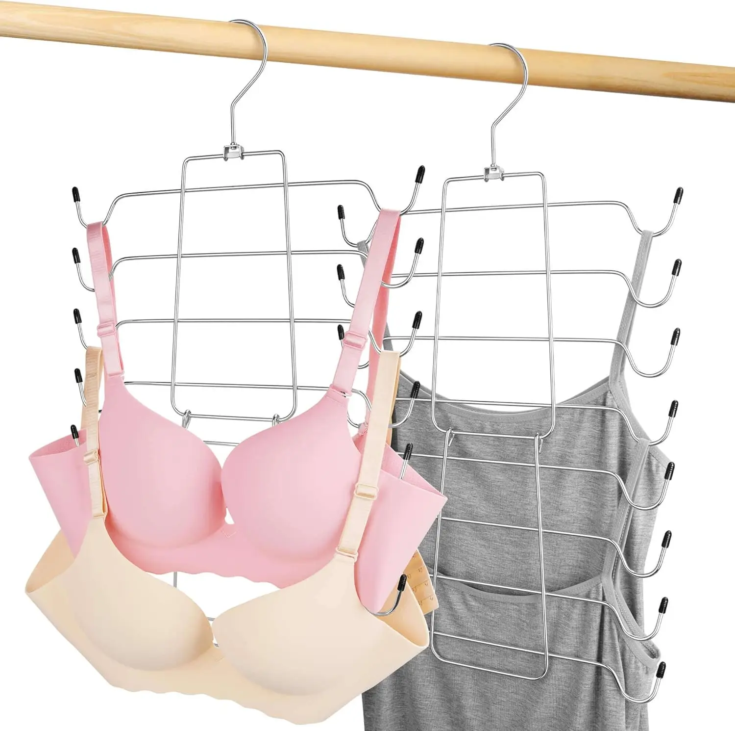 2 Pack Tank Top Hanger, Bra Organizer for Closet, Hanging Space Saving Sport Bra Lingerie Holder Closet Organizers and Storage,