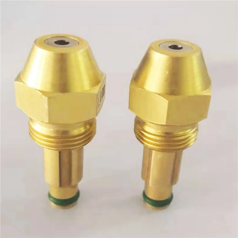 AT13 2X Waste Oil Burner Nozzle Oil Mist Nozzle Air Atomizing Nozzle Oil Burner Jet Siphon Full Cone Oil Nozzle, 1.0Mm