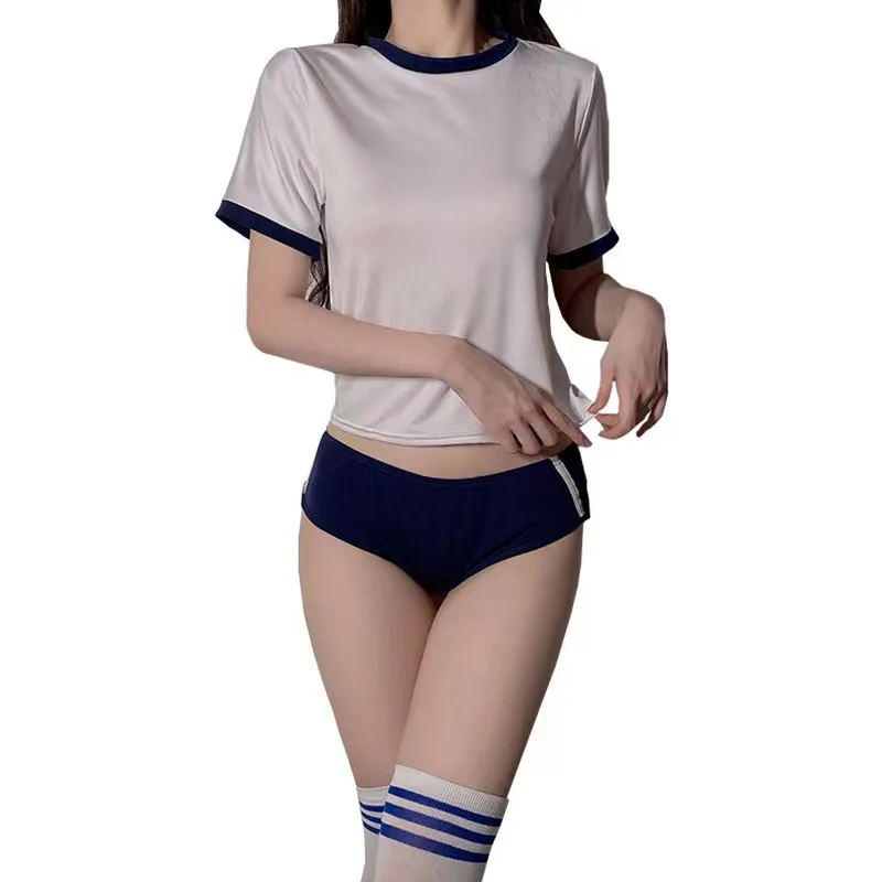 Japanese Slim Fit Gymnastics Uniform Cosplay Couple Fun Role Play Set Simple Campus Sport Apparel for Anime Themed Party - Image 6