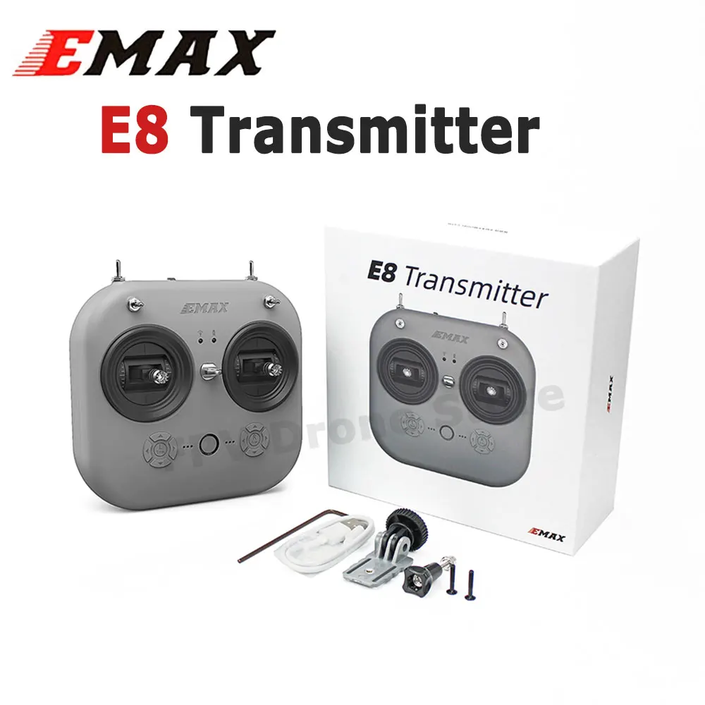 

EMAX E8 Transmitter Radio Controller 2.4Ghz 8CH Remote Control for RC Emax Tinyhawk III FPV Racing Drone