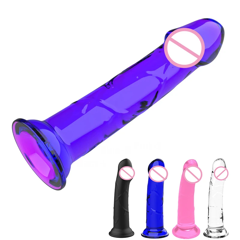 Suction Cup Pink Dildo Anal Plug Butt Plug For Female Masturbation Tool Crystal Jelly Dildo Sex Toys For Women Adult 18 C64W