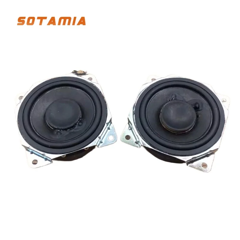 SOTAMIA 2pcs 2 인치 풀 레인지 스피커 4 옴 10 와트 고무 가장자리 카톤 대형 자석 스피커 서브 우퍼 홈 시어터