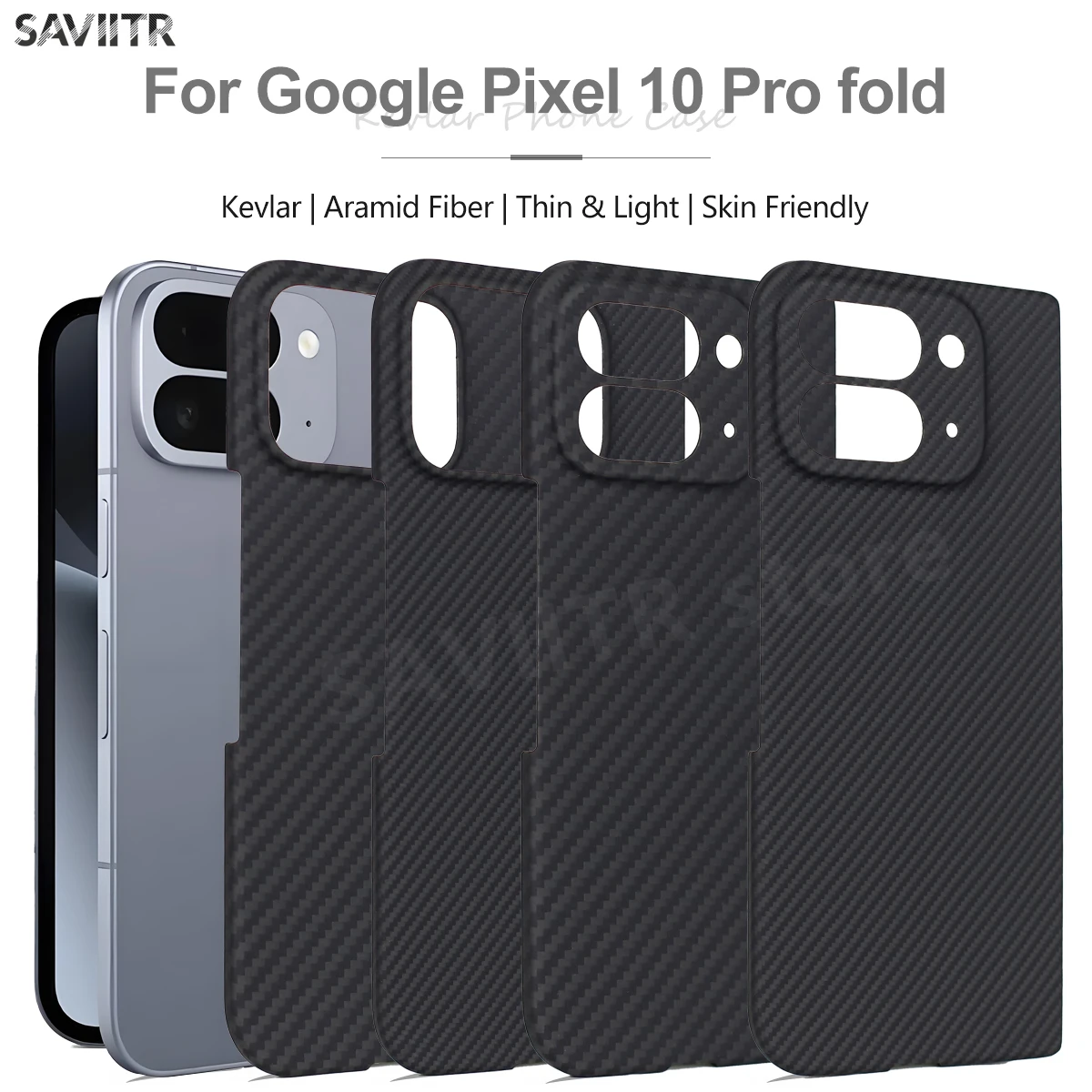 

Магнитный чехол SAVIITR из углеродного волокна для Google Pixel 10 Pro, складной чехол с поддержкой Magsafe, ультратонкий чехол из арамидного волокна