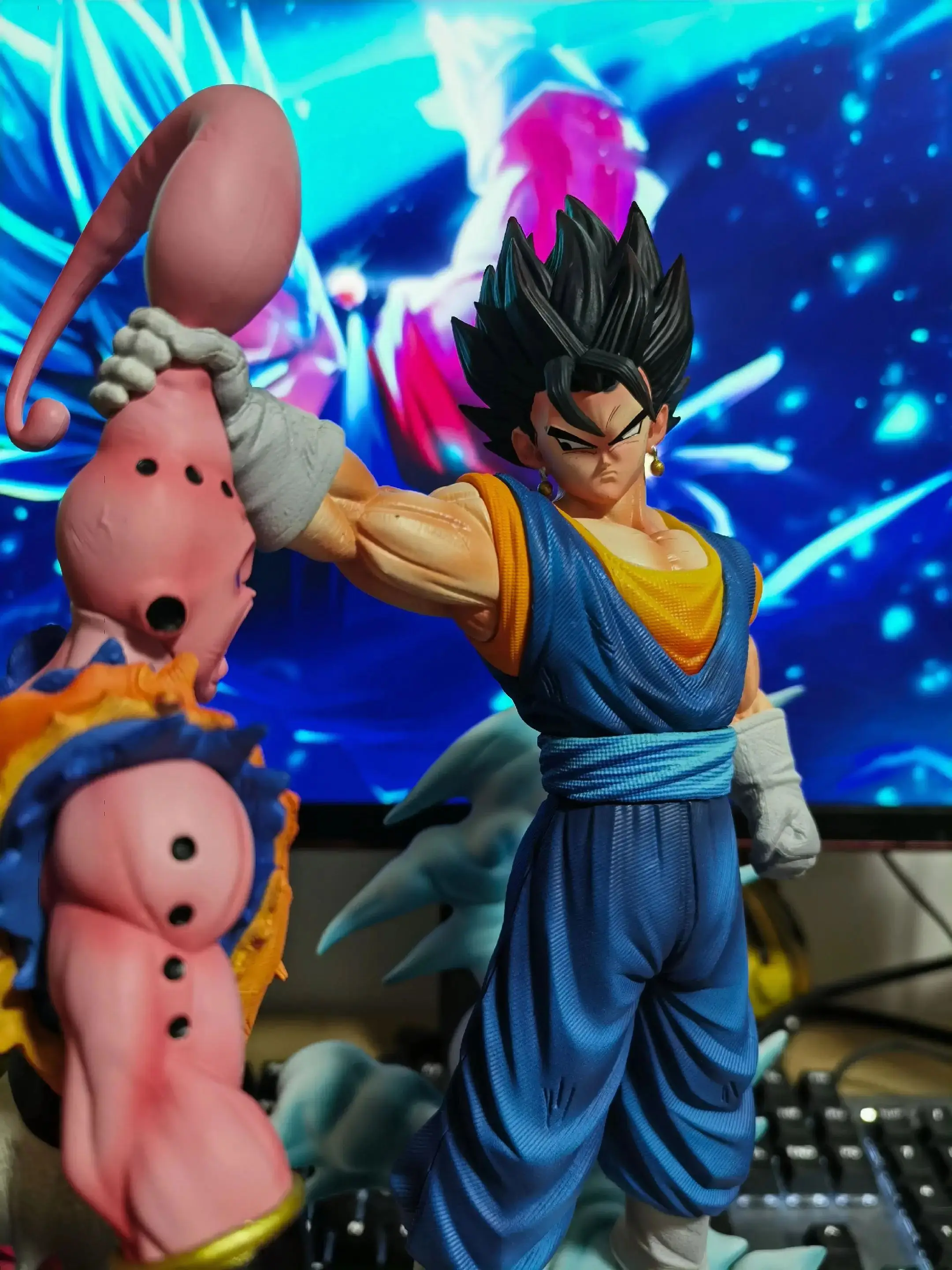 YS Studio Dragon Ball Z Vegito VS Buu Battle Figure - 33 ซม.PVC Double Head Sculpt สะสมรูปปั้น DBZ อะนิเมะ Diorama