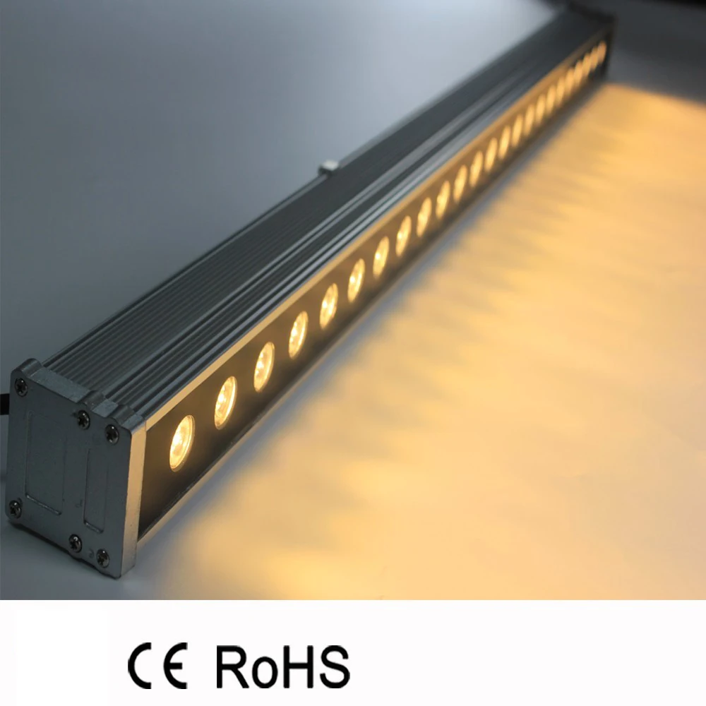 Aluminum 7W-108W Led Linear Wall Washer Church Lighting Warm White Stage  DMX Outdoor IP65 Waterproof LED   