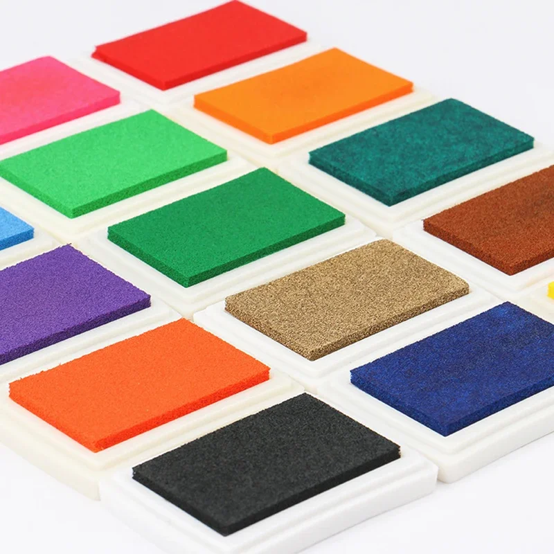 Inkpad colorati fatti a mano a base di olio tampone di inchiostro timbri di gomma di legno artigianato fai da te tessuto carta di legno Scrapbooking tampone di inchiostro pittura per le dita