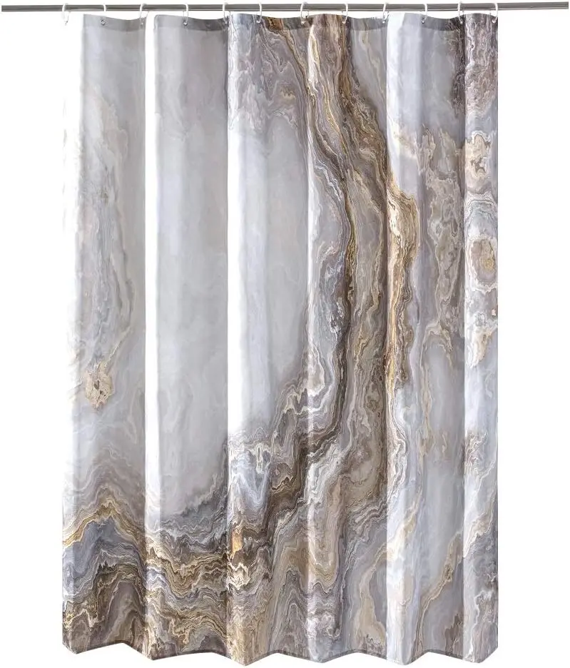 

Shower Curtain Marble Texture for Bathroom, Polyester Fabric Waterproof Bathroom Decor