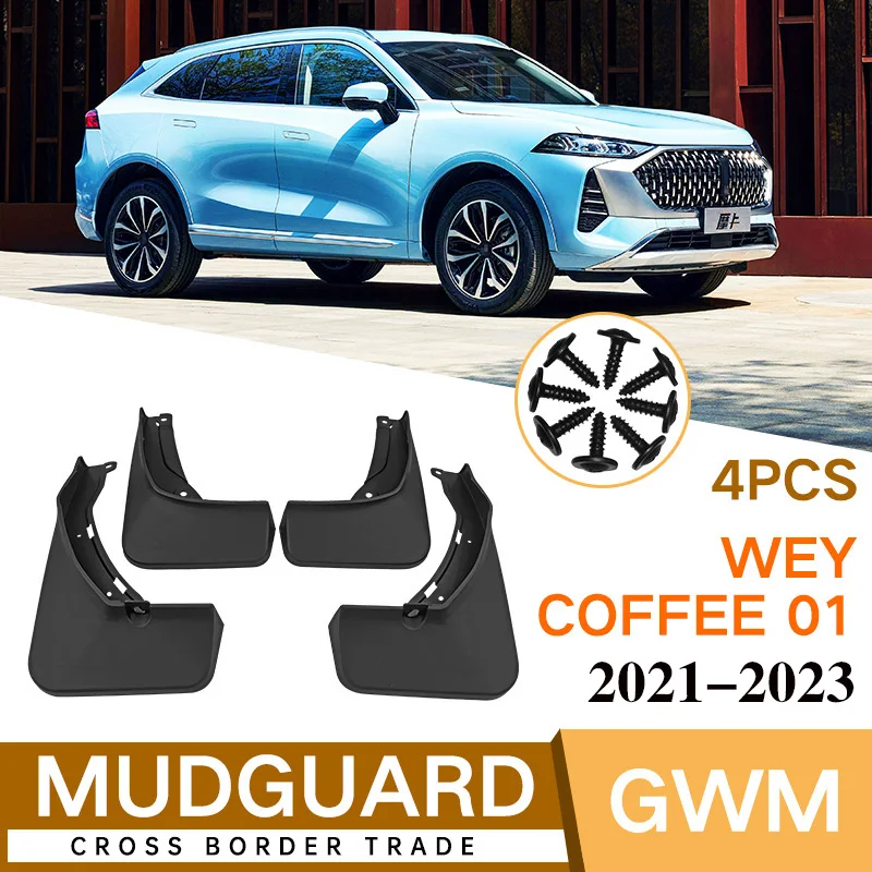 

For New WEY Coffee 01 2022 2023 Mud Flaps Splash Guard Mudguards MudFlaps Front Rear Fender Auto Styline Car Accessories