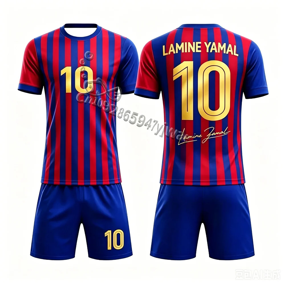 Ensemble Maillot et Short de Football Messi 10 Édition Spéciale Argentine Harajuku 2026 pour Femmes, Hommes et Enfants – Tenue d'Été 2 Pièces pour Fans