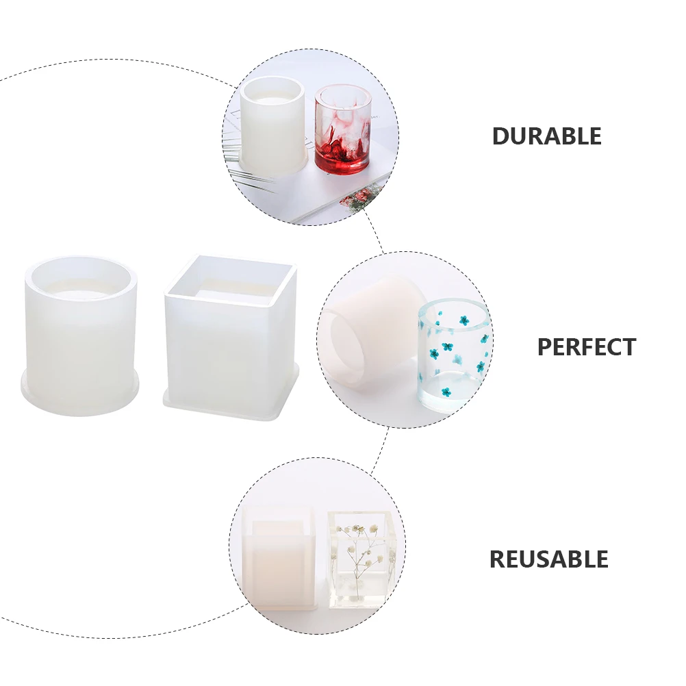 

2 шт., силиконовая форма-держатель для ручек, устойчивая к высоким температурам, органайзер для хранения «сделай сам», форма для карандашей, ювелирных изделий, сотового телефона, настольного ремесла