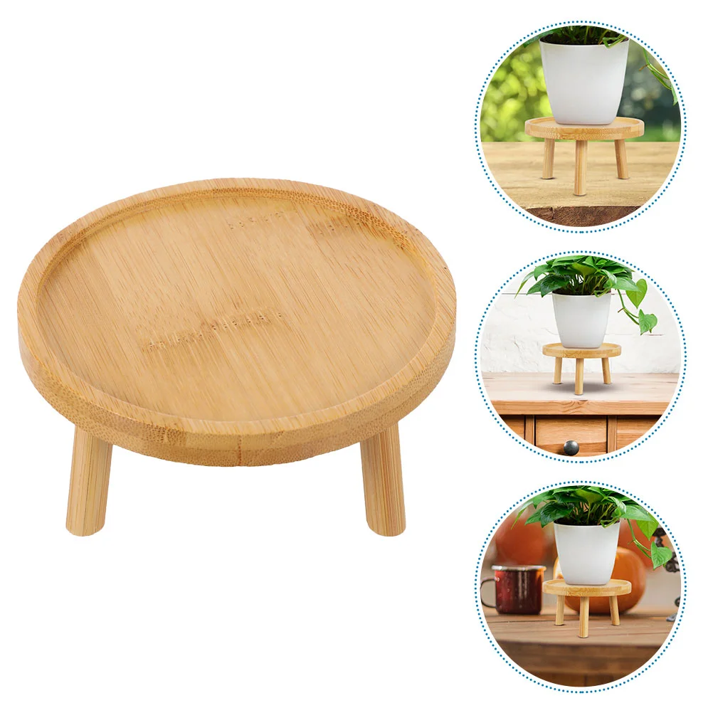 

Flower Pot Tray Trays Garden Plant Stool Planter Display Stand Holder Pedestal Desk Wood Rustic Indoor