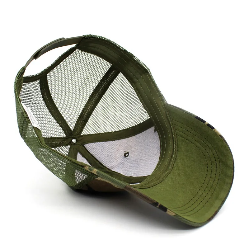 Unisex Fashion Outdoor Baseball Cap Breathable Mesh Trucker Fishing Camouflage Printed Hat Men Women Visors Cap