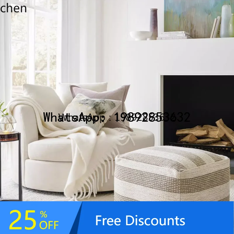 

X1 Light Luxury Round Single Sofa Living Room Bedroom Rotatable Lazy Leisure Chair home decoration accessories